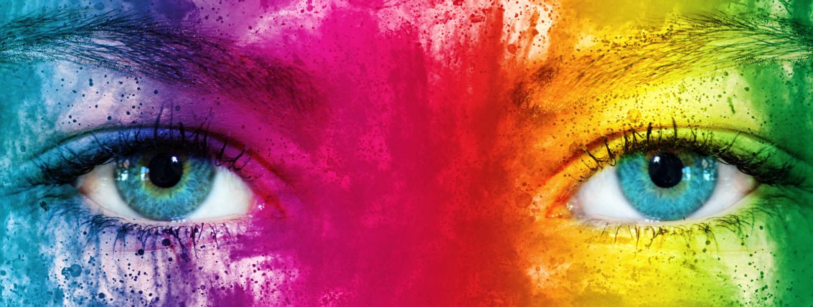 Rainbow color face