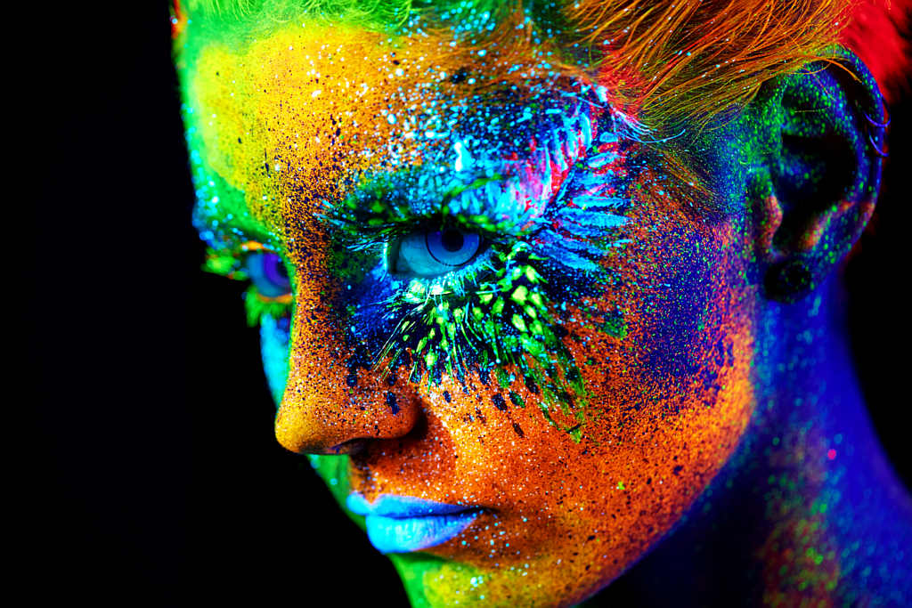 close up UV portrait